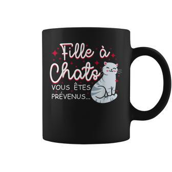 Fille À Chatsous Êtes Prévenus Chat Humour Tasse - Cadeauxyz