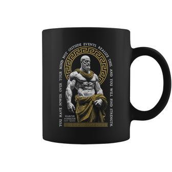 Filosofía Estoica Encontrar Fuerza Marco Aurelio Estoicismo In Mangas Taza de café - Regaloses