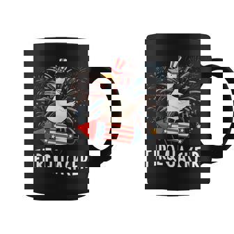 Firequacker Cute Goose 4Th Of July America Flag Firequacker Coffee Mug - Thegiftio UK