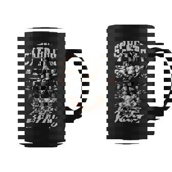 Físico Femenino Y Culturismo Fuerza Y Belleza Floral In Mangas Taza de café - Regaloses