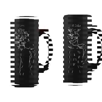 Fleur Illustration Minimaliste Tattoo Dessin Cadeau Tasse - Cadeauxyz