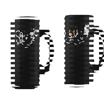 Floral Daisy Smile Face Daisy Flower Smile Daisy Women's Coffee Mug | Mazezy