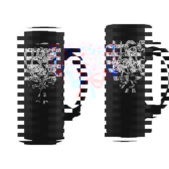 Floral Usa Patriotic American Flag 4Th Of July Girls Coffee Mug - Thegiftio UK