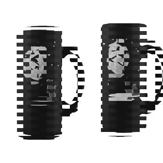 Fly Aerial ヨガハンモックシルク 星と月 猫 猫好き コーヒーマグ - Kawaiitshirt