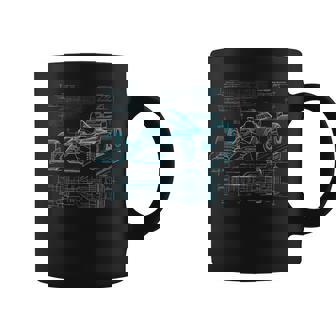 Formul Racing Car Silhouette Mechanic Car Guys Coffee Mug | Mazezy