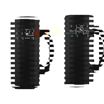Fotografía Cardiograma Retro Look Fotógrafo Manga Larga Taza de café - Regaloses