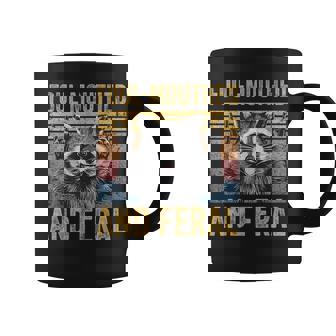 Foul Mouthed And Feral Raccoon Feral Summer Meme Vintage Coffee Mug - Thegiftio