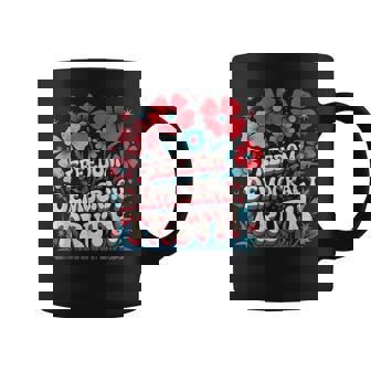 Freedom Democracy Truth Retro Flowers 70S 4Th Of July Coffee Mug - Thegiftio