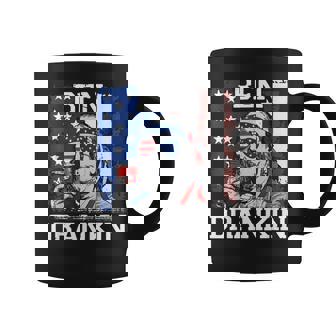Ben Drankin 4Th Of July Usa Flag Drinking Beer Coffee Mug - Monsterry