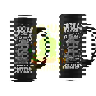 Birthday Boy Bruh It's My 8Th Birthday Game Pixel Coffee Mug - Monsterry