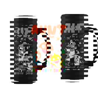 Birthday Boy Girl Aunt Of The Birthday Family Shark Coffee Mug - Thegiftio