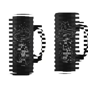 Cat Ufo Cute Kitty Space Spaceship Alien Aesthetic Coffee Mug - Monsterry