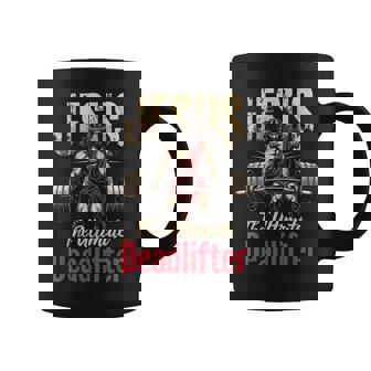Christian Workout Gym Jesus The Ultimate Deadlift Coffee Mug | Mazezy
