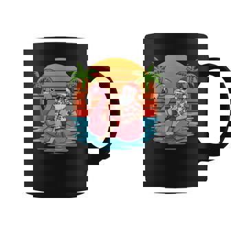 Christmas In July Flamingo Santa Coffee Mug | Mazezy