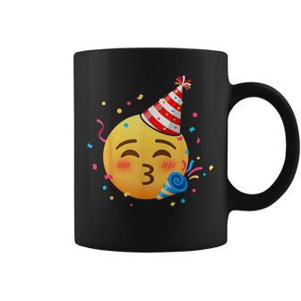 Emoticon Party Smiling Face Partying Birthday Coffee Mug - Thegiftio
