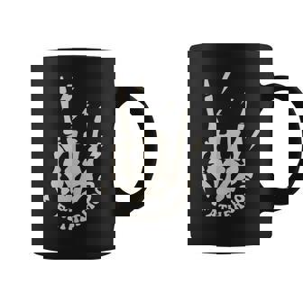 Fatherhood Rock Skeleton Dad Life Vintage Fathers Day Coffee Mug | Mazezy