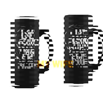 Fishing – I Love Fishing When My Wife Lets Me Husband Coffee Mug | Mazezy