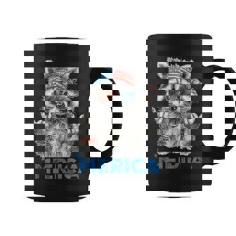Patriotic Raccoon Rockin Usa Pride 4Th Of July Raccoon Coffee Mug - Thegiftio UK