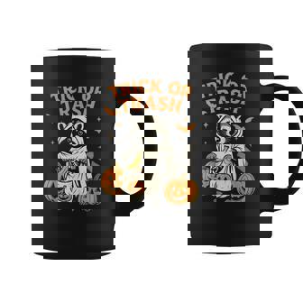 Raccoon Trick Or Trash Halloween Coffee Mug - Thegiftio
