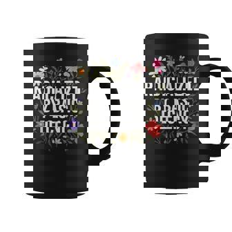 Radicalized By Basic Decency Vintage Floral Womens Coffee Mug | Mazezy