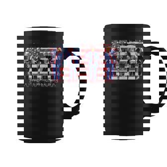 Trump Dancing On Us FlagRetro Trump Dance 4Th Of July Coffee Mug - Monsterry