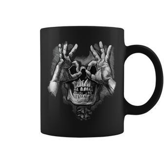 kulls Camisa De Esqueleto Humorístico Calavera Gótica Taza de café - Regaloses