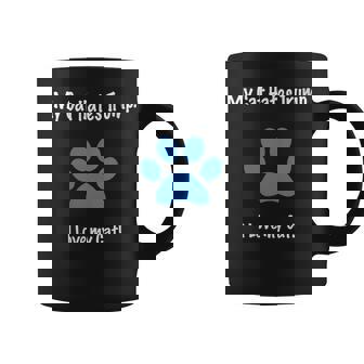 Gato Anti Trump Diciendo Cita Divertida Imagen De Imagen Cuello Taza de café - Regaloses