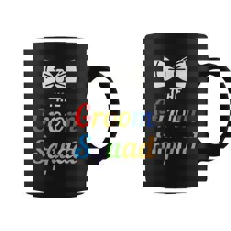 Gay Hombres Groomquad Bowtie Boda Despedida Deoltero Taza de café - Regaloses