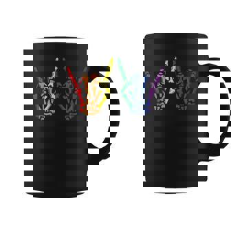 Gay Pride Month Rocker Skeleton Lgbtq Ally Rainbow Women Coffee Mug - Thegiftio