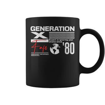 Gen X Fafo Gen X Generation Gen Xer Born 1980 Retrointage Tasse - Cadeauxyz