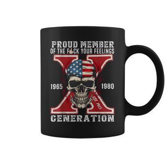 Gen X Proud Member Of Gen X Skeleton Gen X Est 1965 Coffee Mug - Monsterry