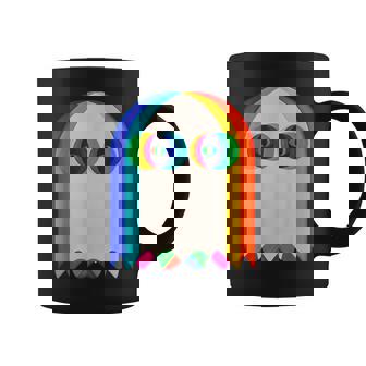 Ghost Trippy Vaporwave Halloween Techno Rave Edm Coffee Mug | Mazezy