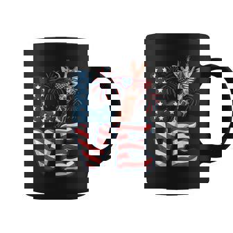 Giraffe Love 4Th Of July Usa Flag Giraffe Women Coffee Mug - Thegiftio UK