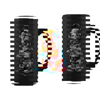 Golden Retriever Retro Gamerintage Gaming Amante De Los Perros Taza de café - Regaloses