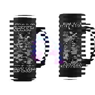 Goth Girl Black Is My Happy Color Gothic Unicorn Emo Girl Coffee Mug - Thegiftio