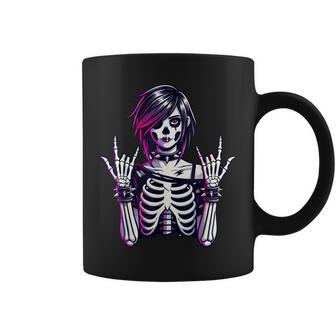 Goth Girl Emo Punk Skeleton Grunge Coffee Mug - Thegiftio