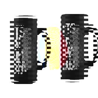Gracioso Está En Mi Adn Rumania Bandera Huella Digital Taza de café - Regaloses
