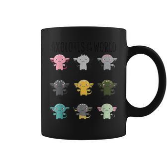 Gráfico De Especies Adorables De Ajolotes Del Mundo Taza de café - Regaloses