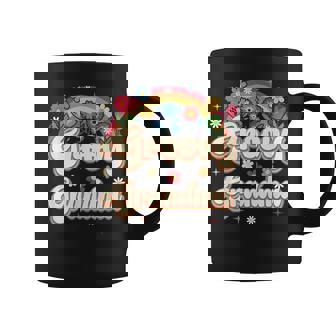 Groovy Grandma Retro Hippie Peace Sign Floral Coffee Mug - Thegiftio UK