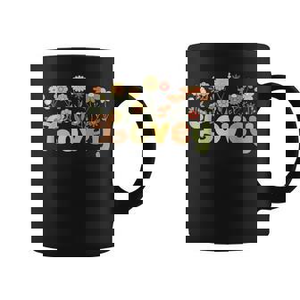 Groovy Lovey Grandmother Flowers Lovey Grandma Coffee Mug | Mazezy