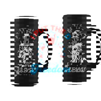 Groovy I Put The D In Freedom 4Th Of July Matching Couples Coffee Mug | Mazezy
