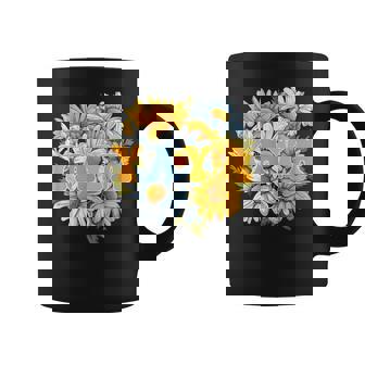 Groovy Yaya Retro Flowers Mother's Day Grandma Coffee Mug - Monsterry