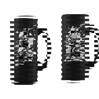 Guerrero Gato Ninja Japon Taza de café - Regaloses