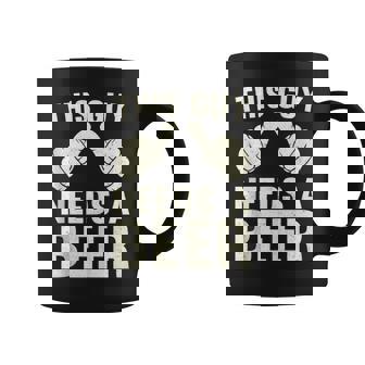 This Guy Needs A Beer Drinking Beer Humor Vintage Coffee Mug - Monsterry