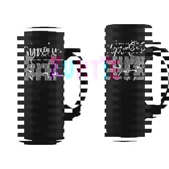 Gymnastics Auntie Gymnast Aunt Gymnastics Aunt Small Black Coffee Mug - Monsterry