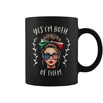 Half Mexican American Yes I'm Both Of Them Mexico Usa Flag Coffee Mug | Seseable FR