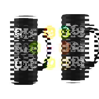 Halloween Building Brick Head Pumpkin Ghost Zombie Boys Coffee Mug - Monsterry