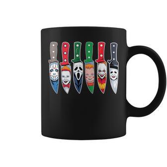Halloween Horror Movie Characters In Knives Scary Halloween Coffee Mug - Thegiftio UK