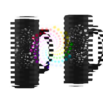 Happy Dot Day キッズ レインボー 水玉 スパイラル コーヒーマグ - Kawaiitshirt
