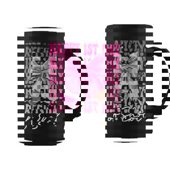 Happy First Day Of School Teacher Pencil Bow Back To School Coffee Mug - Monsterry